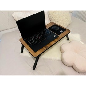 Resim E&D Collection Axolotl Foldaway Telefon ve Tablet Bölmeli Katlanır Ayaklı Laptop Sehpası Notebook Bilgisayar Çalışm 