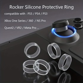 Resim Rocker Koruma Yüzük PS 3 4 5 Anti-çarpışma Yardım Yüzükleri PS4 PS3 XBOXONE XBOX Serisi Için Kauçuk Silikon Joystick Kapağı 