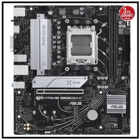 Resim Asus Prıme B650m-k, 2xddr5, 2x M.2, D-sub, Hdmı, Am5 Soket Anakart 