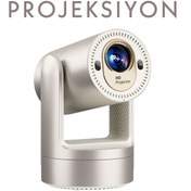 Resim airteknoloji Bataryalı Projeksiyon Cihazı Taşınabilir 4K Destekli 1080P Android Sistemli Projektör 