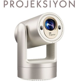 Resim airteknoloji Bataryalı Projeksiyon Cihazı Taşınabilir 4K Destekli 1080P Android Sistemli Projektör 