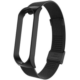 Resim Teknodur Xiaomi Mi Band 3 Uyumlu Krd-06 Metal Kordon-siyah 