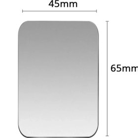 Resim GongtuShop 1 Adet Gümüş 45X65MM Tarzı Evrensel Metal Plaka Etiket Manyetik Araç Telefonu Tutacağı Için Yedek Metal Plaka Demir Sac Seti Mıknatıs Telefon Tutacağı Standı (Yurt Dışından) 