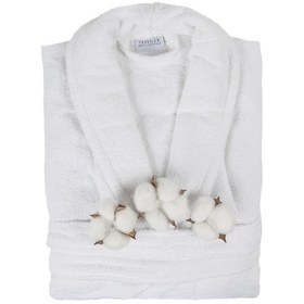 Resim Tessilex Şal Yaka Pamuklu Otel Bornozu Xl Beden Beyaz 