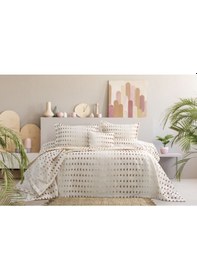 Resim Loren 4 Parça Çift Kişilik Yatak Örtüsü Seti Ekru 240 X 260 Cm Ekru 