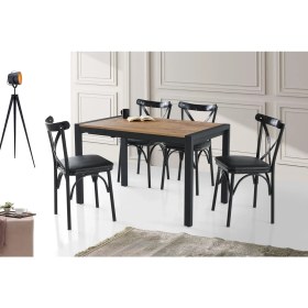 Resim Erezoğulları Mobilya Açılır Yemek Toplantı Masası ve 4 Ad Bahar Sandalye Takımı 75*120 cm 