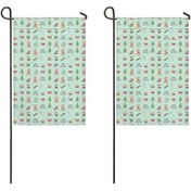 Resim Noel Desenli 2 Li Bahçe Bayrağı Seti, Çift Taraflı 12x182 İnç Açık Alan İçin 12+ 