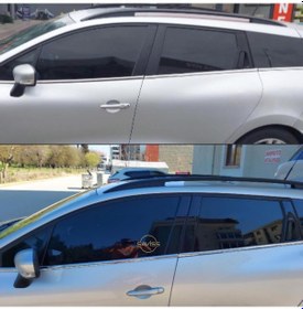 Resim Renault Clio4 Station SportTourer Kapı Direk Maun Kaplama ,Dış Cam Çıta Kaplama (Parlak Siyah) 