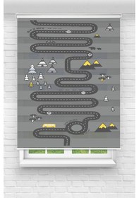 Resim Perdecizade Enxboy Yol Dağ Dijital Baskili Zebra Perde-cocuk Odasi-stor Perde Pz-304 Renkli 