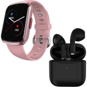 Resim Pro 5 Siyah Bluetooth Kulaklık HW13 Akıllı Saat Pembe Akıllı Saat 
