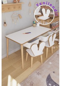 Resim Çocuk Oyun Aktivite Masası 2 Sandalyeli Çekmeceli Çocuk Masası Çok Renkli 