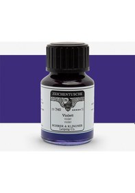 Resim Rohrer&klingner Kaligrafi Mürekkebi Zeichentusche 29-airbrush-fırça-divit-sulu Boya 50ml-740-violet Çok Renkli 