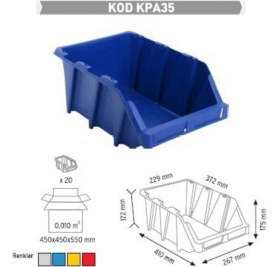 Resim Gri Avadanlık Kutuları KPA35, Kullanışlı ve Şık Saklama Çözümü 