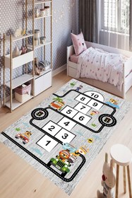 Resim YTR HOME Makinede Yıkanabilir Kaymaz Taban Leke Tutmaz Eğitici Bebek Ve Çocuk Odası Halısı Oyun Matı 
