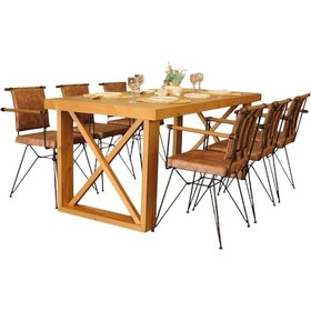 Resim Neiwel Mai X Doğal Ahşap Yemek Masası-70-120 Açık Ceviz 