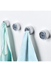 Resim Mutfak Havlusu Kancaları Yuvarlak Kendinden Yapışkanlı Bulaşık Havlusu Tutucu Duvara Monte El Havlusu Kancası Çay Havlusu Askısı Dolap Kapısı İçin 