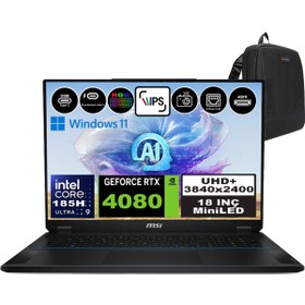 Resim Msı Stealth 18 Aı Studıo Intel Core Ultra 9 185H 96GB 2TB + 2TB SSD RTX4080 Windows 11 Home 18'' Uhd+ 120Hz Taşınabilir Bilgisayar A1VHG035TRH10 