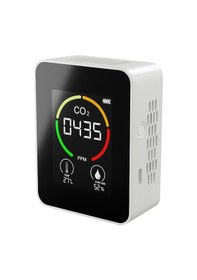 Resim Ximistore9 3 Lü Fonksiyonlu Co2, Sıcaklık Ve Nem Ölçer - Ev Ve Ofis Hava Kalitesi İzleme Cihazı, Lcd Ekran, Geri Aydınlatmalı Beyaz 