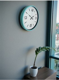 Resim Büro Ev Ofis Hediyesi İçin 36cm Turkuaz Style Dekor Duvar Saati Diğer 