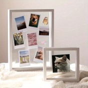 Resim 5 adet/1 adet Yüzen Resim Çerçevesi - Polaroid Fotoğraflar için Çift Plexiglass Ekran Çerçevesi, Duvara Monte veya Masaüstü Dekoru Ev Dekorasyonu için 