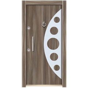 Resim Çelik Kapı Modelleri Ahşap Kaplama Düz Model Daire Kapısı Sol 6 