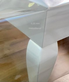 Resim Şeffaf PVC Muşamba Masa Örtüsü, 0.20mm Kalınlık, Kaymaz Kristal Şeffaf Masa Koruyucu Örtü (120 x 160) 