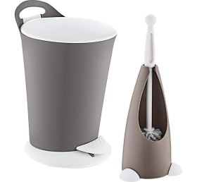 Resim Smartware Penguen Pedallı Çöp Kovası ve Klozet Fırçası Set Terra 