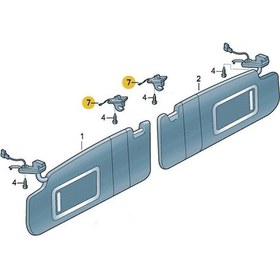 Resim Vw Scirocco 2009-2018 Güneşlik Tavan Klipsi Bej 1K0857561B 1 Adet 