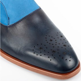 Resim Zerbay Kangto Kösele Taban Desenli Deri Erkek Klasik Ayakkabı Monkstrap Loafer 