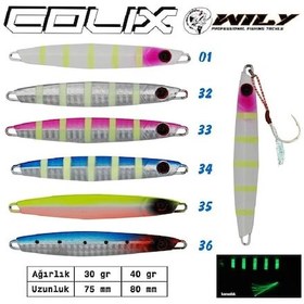 Resim Wily Colix Jig 40 Gr 80 Mm Renk:01 