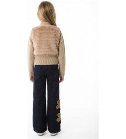 Resim Xo Kids Kız Çocuk Folarlı 3lu Alt Üst Takım 7-14 Yaş 3907-4907 Bej 