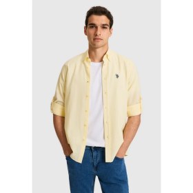Resim U.s. Polo Assn. Erkek Açık Sarı Gömlek Basic 50324660-VR004 