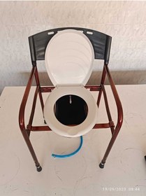 Resim Taharet Musluklu Mobil Tuvalet Banyo Sandalyesi Klozet Yükseltici Hastalar Için Klozet 