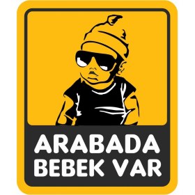 Resim Sticker Atölyesi Arabada Bebek Aar Sticker - 15009 Renkli 10 x 12 cm 