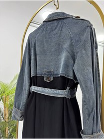 Resim Tebrikler tekstil kadın yazlık midi trençkot model G2595 