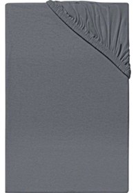 Resim Penye Tek Kişilik Lastikli Çarşaf Koyu Gri 120x200 