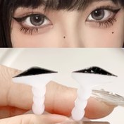 Resim 1 adet Başlangıç için Kolay Kullanımlı Eyeliner Damga Aracı - Hızlı ve Pürüzsüz Göz Makyajı Yardımcısı, Siyah Eyeliner Damga Aracı, Kolay Uygulama için Mükemmel, ABS Plastik Fırça ile Naylon Kıllar, Palm Fırça Tasarımı, Normal Cilt için İdeal, Makyaj Fırçaları ve Araç 