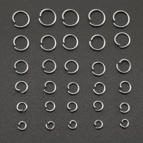 Resim 100 adet 304 Paslanmaz Çelik 1.0 Kalınlık 5mm/6mm/7mm/8mm/9mm/10mm Atlama Halkası, Açık Halka Daire Kolye Bilezik Bağlantı Parçaları, Kendin Yap Takı Yapım Aksesuarları 