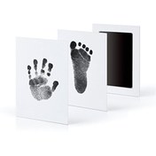 Resim Güvenli Ayak İzi, El İzi ve Evcil Hayvan İzi Damgalama için Dokunsuz Mürekkep Ped, Siyah Mürekkep Rengi, Evcil Hayvan İzi Yakalama | Modern Tasarım | PVC Malzeme, Mürekkep Damga Ped 