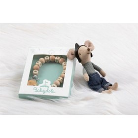 Resim Babydola Tahta Ahşap Bebek Emzik Askısı 