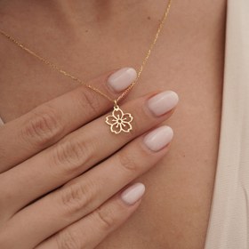 Resim Kiraz Çiçeği (Sakura) Kolye - SILVER 