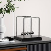 Resim Şık Newton Koltuğu Fizik Süsü 5 Toplu - Ev ve ofis dekorasyonu için uygun, pil gerektirmeyen dayanıklı plastik malzemeden yapılmış, ofisler, oturma odaları, çalışma odası için fantastik tema dekoru - Newton top süsü iç/dış mekan kullanımı 