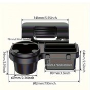 Resim Xuweiwei Siyah 1 Kapı Araç Saklama Organizer Bardaklık Telefon Cebi Kartlık Fonksiyonel 