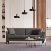 Resim Enza Home Forte Plus 3'lü Yataklı Koltuk - Gri 