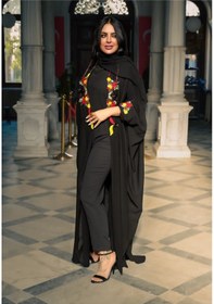 Resim Crystalia Daisy Abaya Siyah 