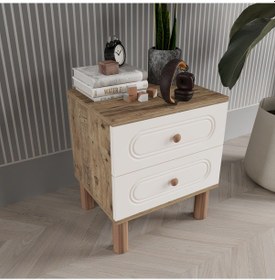 Resim Dova 2 Çekmeceli Komodin - Mdf Kapak Aytaşı 