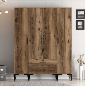 Resim Variant Kumsal 4 Kapılı Sts Gardrop - Ceviz / Ceviz 