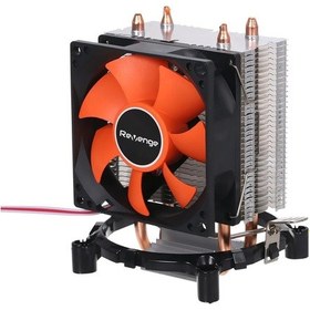 Resim Revenge Cold Ice 65 Intel Amd Uyumlu Bakır Borulu Alüminyum Heatsinkli Cpu Soğutucu İşlemci Fanı 