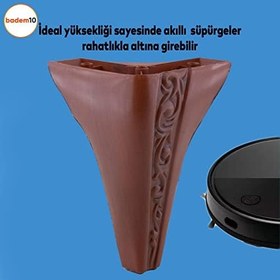 Resim Badem10 Seher 1 Çift Avangart Mobilya Kanepe Sehpa Çekyat Koltuk Ayağı 18 cm Kahverengi Baza Ayak 