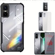Resim 4'ü 1 Arada Infinix GT 30 Pro için Şok Emici Telefon Kılıfı + Yumuşak Gizlilik Seramik Koruyucu Film + Lens Filmi + Arka Kapak 